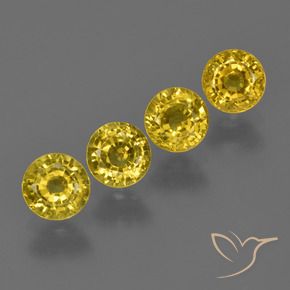 Pedras preciosas de Safira ouro amarelado natural de 1.97 ct, Redondo, VS
