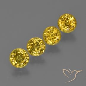 Pedras preciosas de Safira ouro amarelado natural de 2.34 ct, Redondo, VS