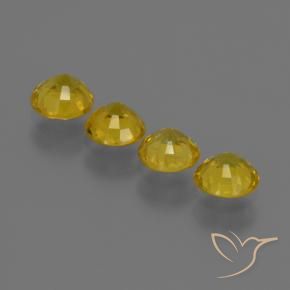 Pedras preciosas de Safira ouro amarelado natural de 2.34 ct, Redondo, VS