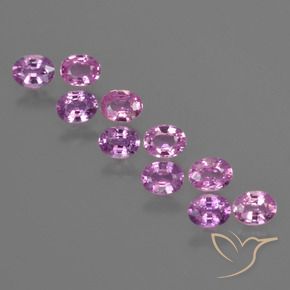 Pedras preciosas de Safira roxo elétrico natural de 2.31 ct, oval, VS
