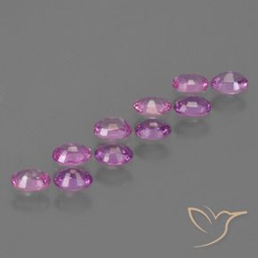 Pedras preciosas de Safira roxo elétrico natural de 2.31 ct, oval, VS