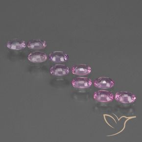 Pedras preciosas de Safira Roxo Violeta Rosado Claro natural de 2.29 ct, oval, VS