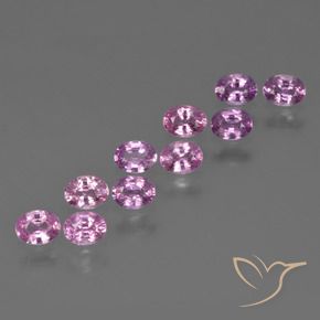 Pedras preciosas de Safira Roxo médio-claro natural de 1.94 ct, oval, VS
