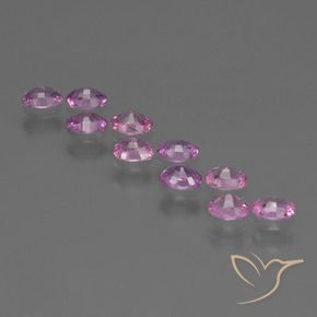 Pedras preciosas de Safira Roxo médio-claro natural de 1.94 ct, oval, VS