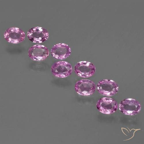 Pedras preciosas de Safira roxo médio natural de 1.95 ct, oval, VS