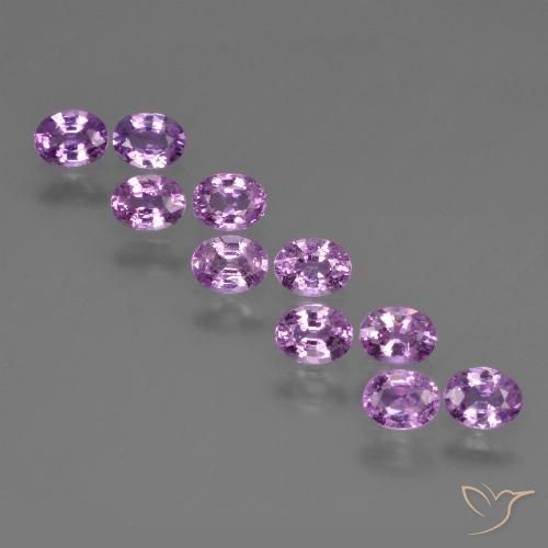 Pedras preciosas de Safira Violeta Roxo natural de 2.29 ct, oval, VS