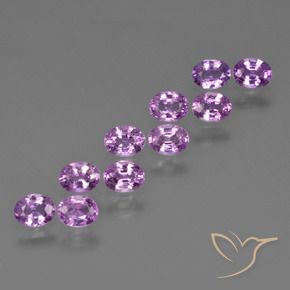 Pedras preciosas de Safira Violeta Roxo natural de 2.29 ct, oval, VS