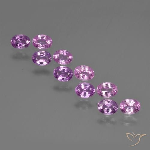 Pedras preciosas de Safira roxo médio natural de 1.94 ct, oval, VS