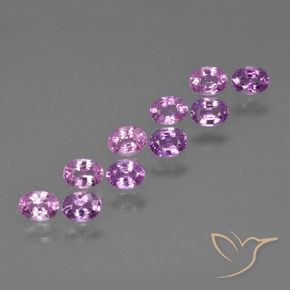 Pedras preciosas de Safira roxo médio natural de 1.94 ct, oval, VS