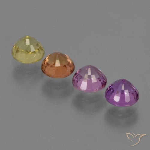 Pedras preciosas de Safira Multicolorido natural de 2.37 ct, Redondo, VS