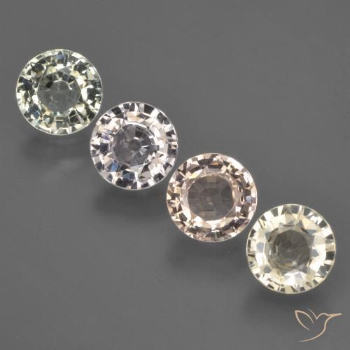 Pedras preciosas de Safira Multicolorido natural de 3.26 ct, Redondo, VS