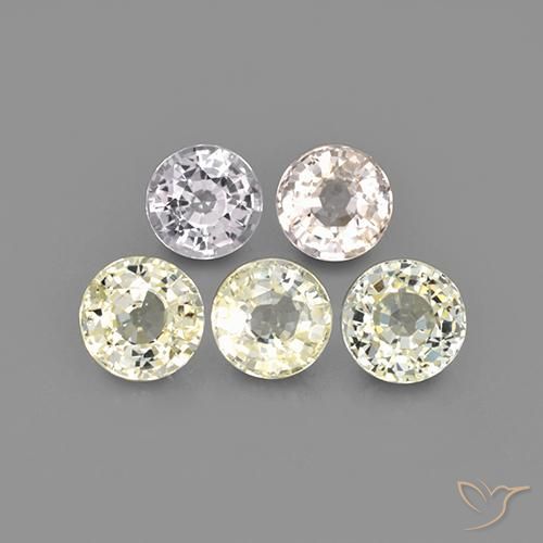 Pedras preciosas de Safira Multicolorido natural de 4.31 ct, Redondo, VS