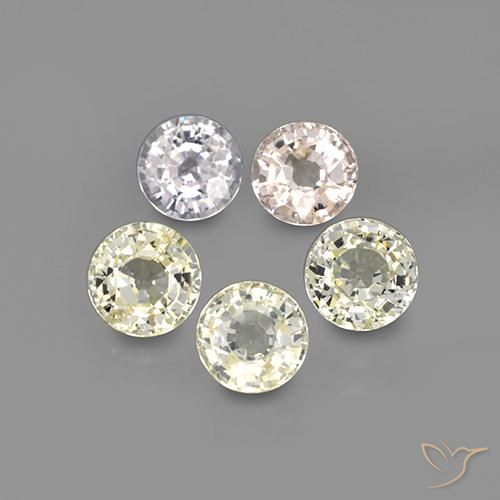 Pedras preciosas de Safira Multicolorido natural de 4.31 ct, Redondo, VS