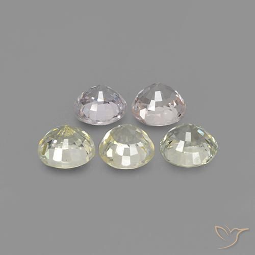 Pedras preciosas de Safira Multicolorido natural de 4.31 ct, Redondo, VS