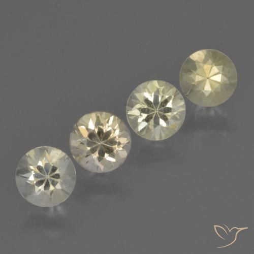 Pedras preciosas de Safira Amarelo claro natural de 1.96 ct, Redondo, VS