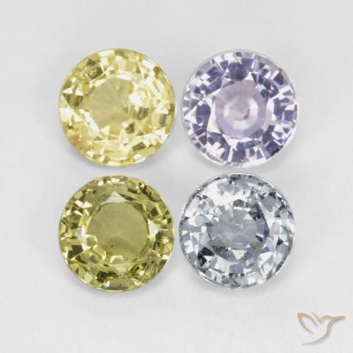 2.67ctw Natural Multicolorido Safira, Redondo, VS