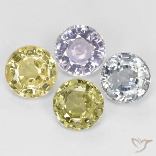 Pedras preciosas de Safira Multicolorido natural de 2.67 ct, Redondo, VS
