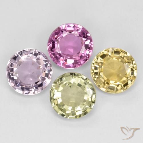 Pedras preciosas de Safira Multicolorido natural de 2.56 ct, Redondo, VS