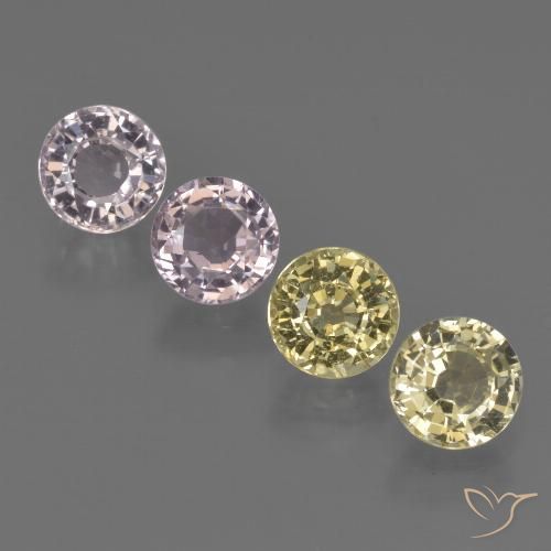 Pedras preciosas de Safira Multicolorido natural de 3.60 ct, Redondo, VS