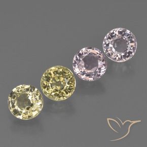 Pedras preciosas de Safira Multicolorido natural de 3.60 ct, Redondo, VS