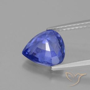 Safira Azul Violeta Profundo Natural 2.27ct, Formato de pêra, VS