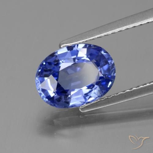 Safira Azul Roxo Profundo Natural 2.67ct, oval, VVS-VS