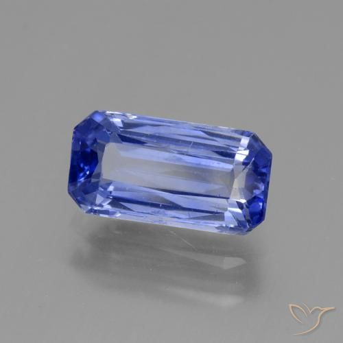 Safira Azul Roxo Profundo Natural 2.98ct, Corte Octógono / Esmeralda, VS