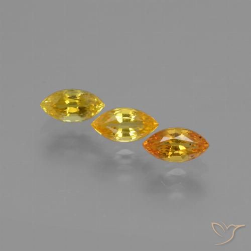 Pedras preciosas de Safira Laranja brilhante natural de 1.27 ct, Marquesa, VVS-VS