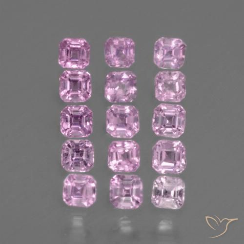 Pedras preciosas de Safira Roxo Royal Muito Claro Rosa natural de 1.19 ct, Corte Octógono / Esmeralda, VS