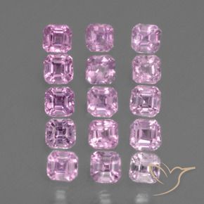 Pedras preciosas de Safira Roxo Royal Muito Claro Rosa natural de 1.19 ct, Corte Octógono / Esmeralda, VS