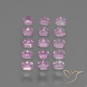 Pedras preciosas de Safira Roxo Royal Muito Claro Rosa natural de 1.19 ct, Corte Octógono / Esmeralda, VS