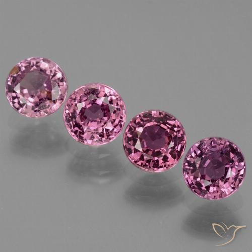 Pedras preciosas de Safira roxo médio natural de 2.87 ct, Redondo, VS