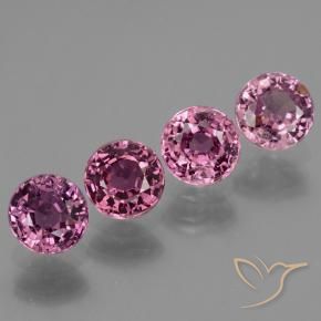 Pedras preciosas de Safira roxo médio natural de 2.87 ct, Redondo, VS