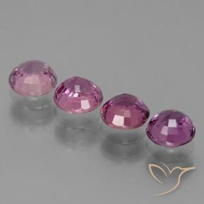 Pedras preciosas de Safira roxo médio natural de 2.87 ct, Redondo, VS