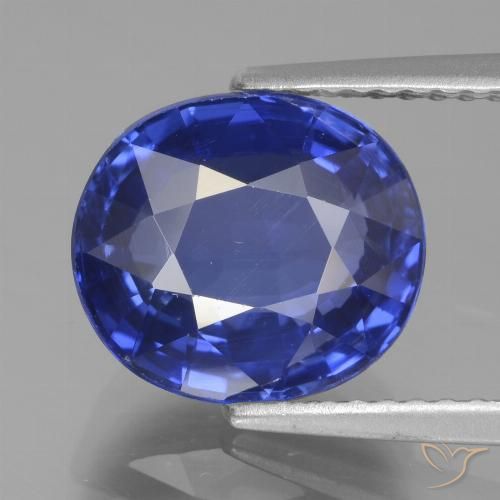 Safira centáurea azul Natural 4.77ct, oval, VVS-VS