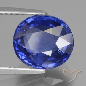 Safira centáurea azul Natural 4.77ct, oval, VVS-VS