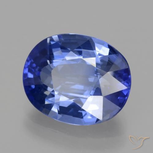 Safira centáurea azul Natural 5.96ct, oval, VVS-VS