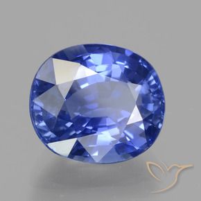 Safira centáurea azul Natural 5.67ct, oval, VS