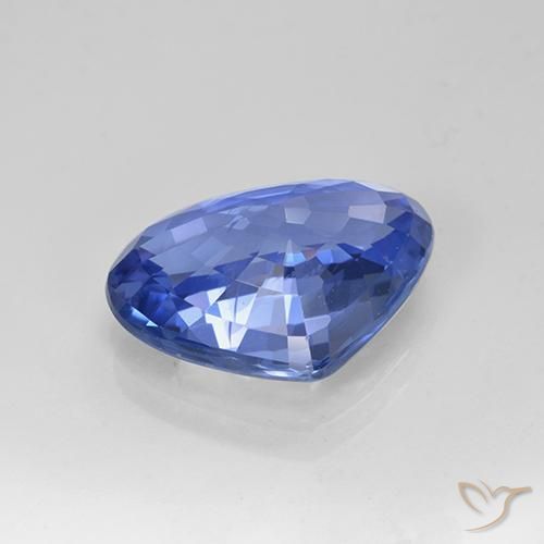 Safira centáurea azul Natural 5.40ct, Formato de pêra, VVS-VS