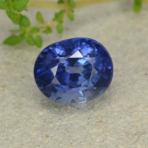 3.38ct Natural centáurea azul Safira, oval, VS