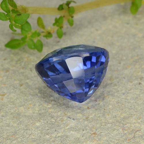 Safira centáurea azul Natural 3.38ct, oval, VS