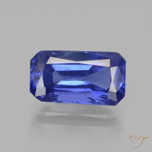 3.76ct Natural Azul Violeta Profundo Safira, Corte Esmeralda, VS