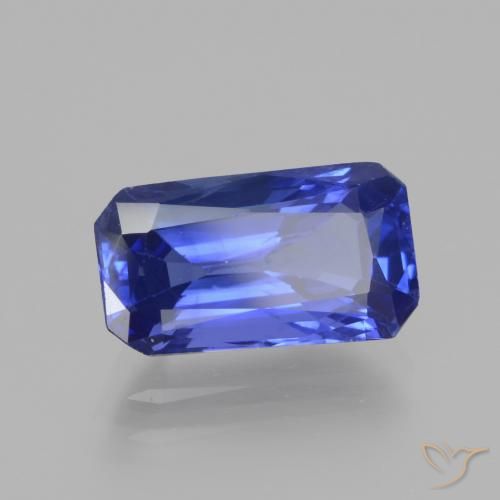 Safira Azul Violeta Profundo Natural 3.76ct, Corte Octógono / Esmeralda, VS