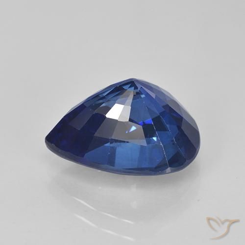 Safira azul real Natural 4.46ct, Formato de pêra, VS