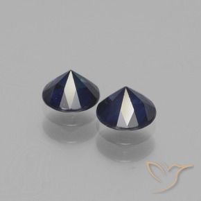 Pedras preciosas de Safira Noite azul natural de 1.11 ct, Redondo, VS