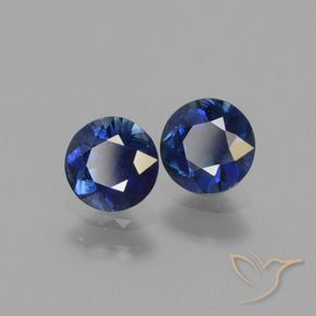 Pedras preciosas de Safira Azul-marinho natural de 1.18 ct, Redondo, VS