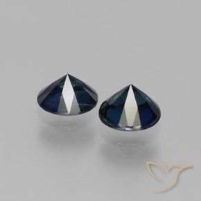Pedras preciosas de Safira Azul escuro natural de 1.16 ct, Redondo, VS