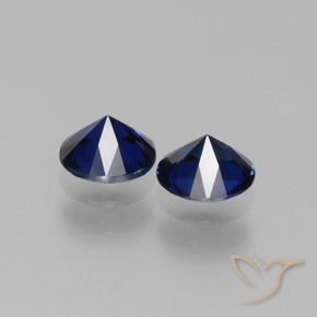 Pedras preciosas de Safira Azul escuro natural de 1.09 ct, Redondo, VS