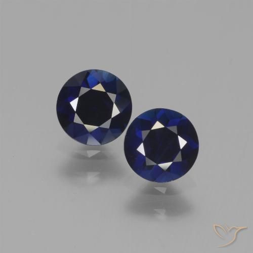 1.11ctw Natural Crepúsculo Azul Safira, Redondo, VS