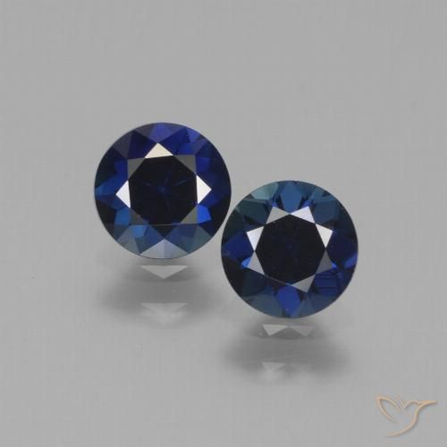 1.22ctw Natural Crepúsculo Azul Safira, Redondo, VVS-VS